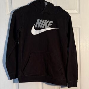 Nike Black Hoodie with Silver Logo